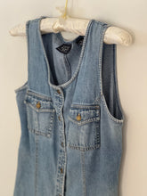 Load image into Gallery viewer, Vintage 80’s Buttons Denim’s Ankle Dress