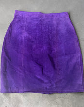 Load image into Gallery viewer, Vintage Purple Leather Skirt
