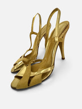 Load image into Gallery viewer, Vintage BCBG Gold Heels
