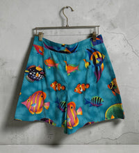 Load image into Gallery viewer, Late 80’s Tropical Fish Skort (skirt/pants)
