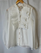 Load image into Gallery viewer, Women&#39;s White Ruffle Blouse

