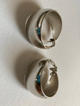 Load image into Gallery viewer, Vintage Silver Wide Hoops
