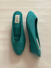 Load image into Gallery viewer, Pretty in Blue Vintage Slippers/Mules
