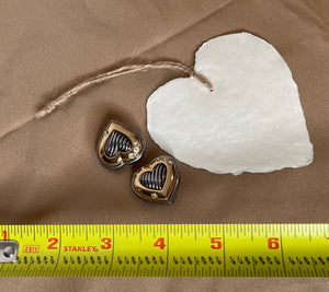 Vintage in Love Heart Earrings