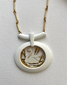Vintage Swan Necklace