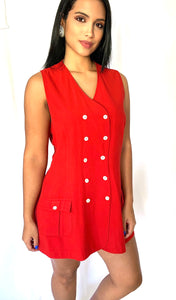 Bright Red Vintage Dress