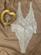 Load image into Gallery viewer, Loving the Lace Vintage White Teddy
