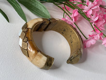 Load image into Gallery viewer, Vintage Bone Brass Bracelet
