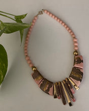 Load image into Gallery viewer, Pink and Gold Vintage Necklace
