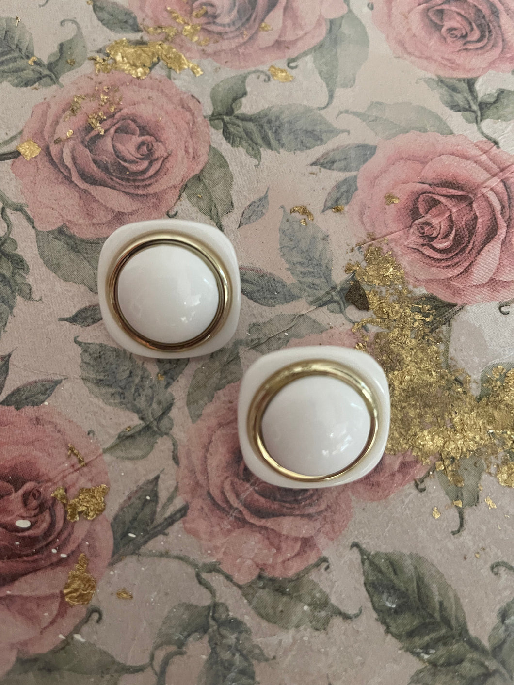 Vintage White Earrings
