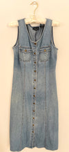 Load image into Gallery viewer, Vintage 80’s Buttons Denim’s Ankle Dress
