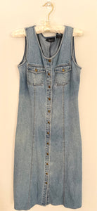 Vintage 80’s Buttons Denim’s Ankle Dress
