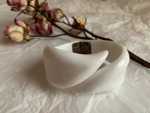 Mid Century White Lucite Bracelet