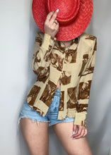 Load image into Gallery viewer, Vintage Aviator Button Down Blouse
