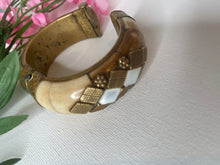 Load image into Gallery viewer, Vintage Bone Brass Bracelet
