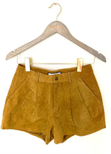 Load image into Gallery viewer, Leather Mustard Color Shorts
