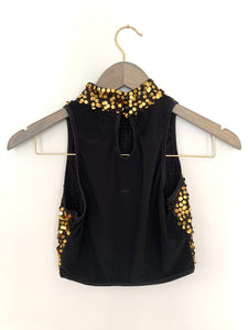 Stylish Sequin Gold Top