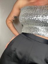 Load image into Gallery viewer, Vintage Sequin Silver Bandeau
