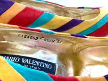 Load image into Gallery viewer, Mario VALENTINO Candy Stripes Kitten Heels
