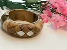 Load image into Gallery viewer, Vintage Bone Brass Bracelet
