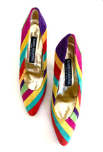 Load image into Gallery viewer, Mario VALENTINO Candy Stripes Kitten Heels
