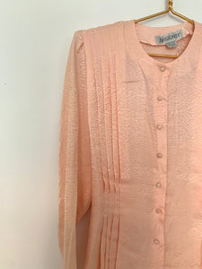 Peach Peachy Button Down Top