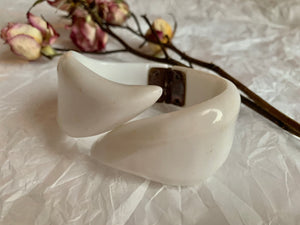 Mid Century White Lucite Bracelet