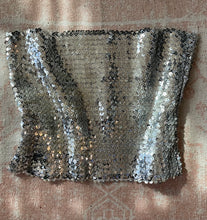 Load image into Gallery viewer, Vintage Sequin Silver Bandeau
