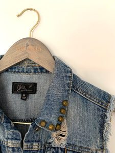 Sleeveless Short Denim Vest Jacket