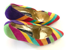 Load image into Gallery viewer, Mario VALENTINO Candy Stripes Kitten Heels

