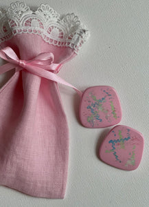 Vintage Art in Pink Earrings