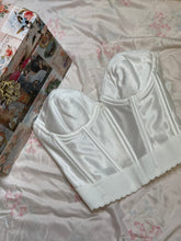 Load image into Gallery viewer, Vintage White Bustier 36A
