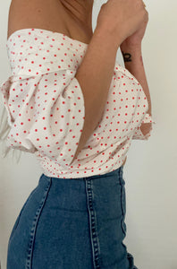 Polka Red Vintage Blouse