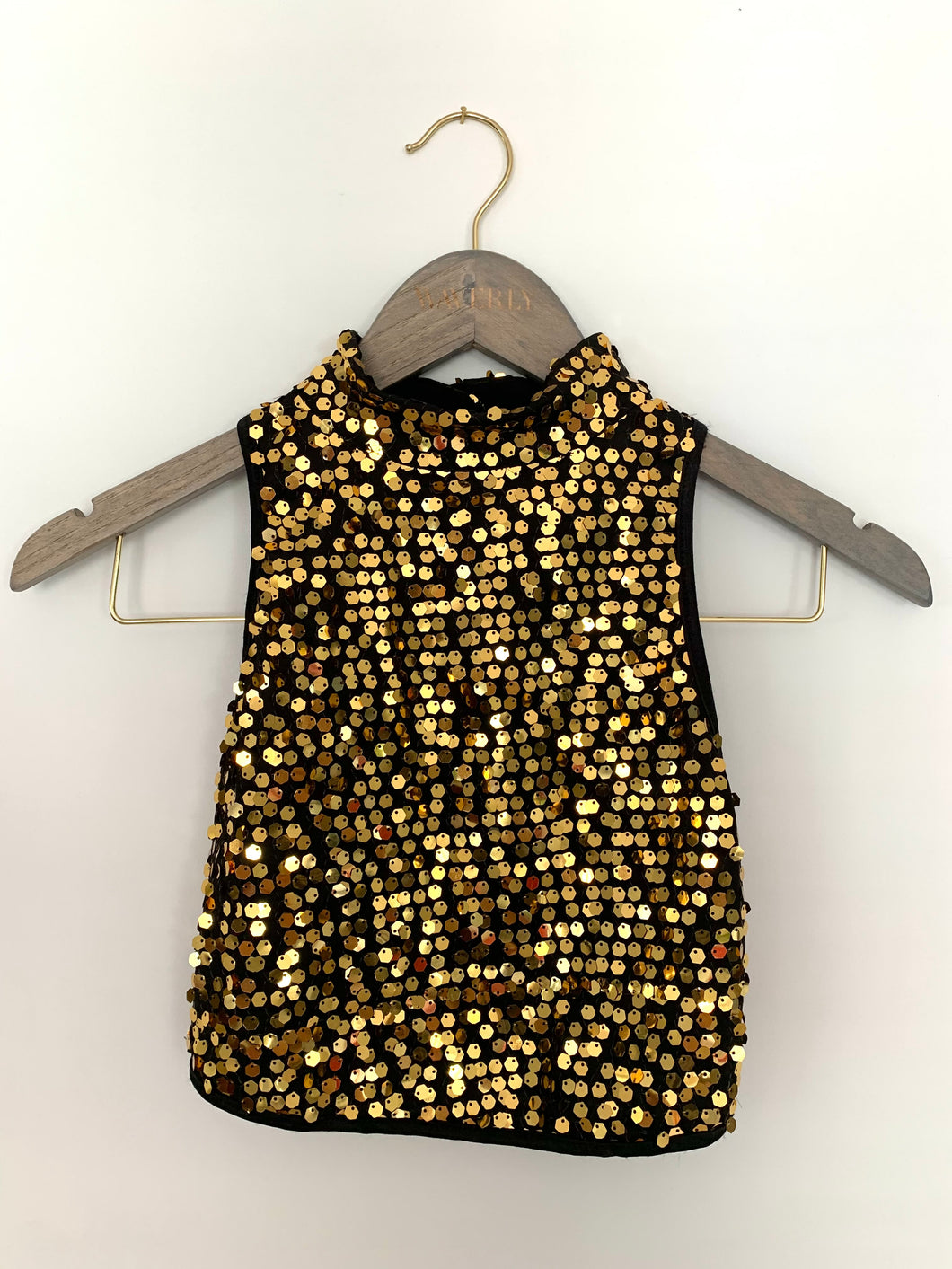 Stylish Sequin Gold Top