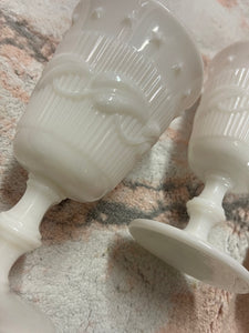 Beautiful Vintage White Milk Glassware