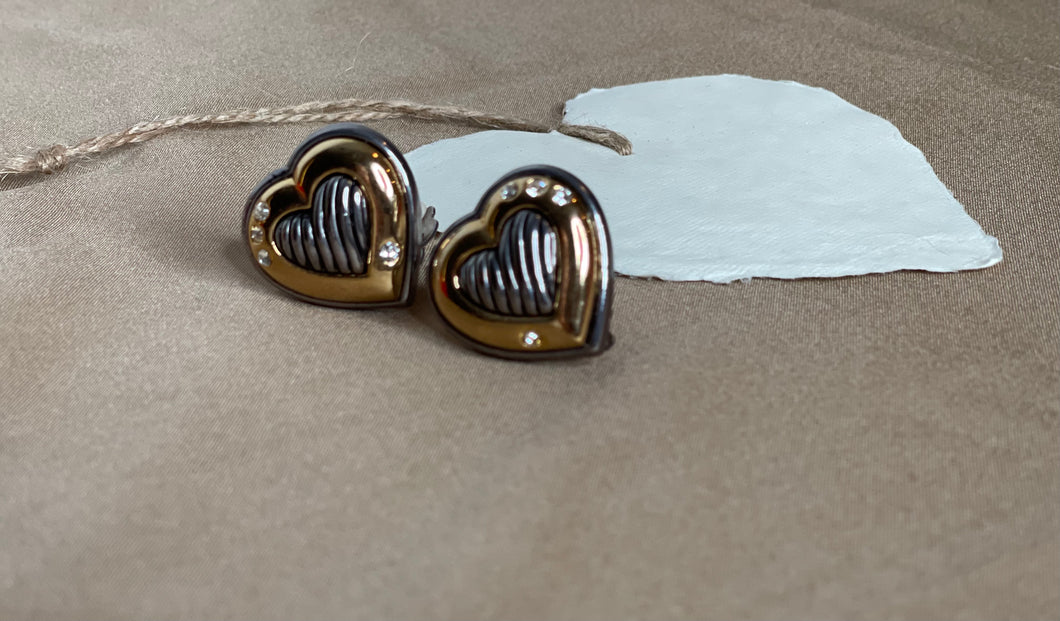 Vintage in Love Heart Earrings