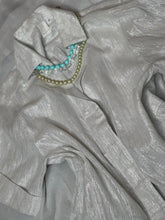 Load image into Gallery viewer, Vintage Jones NY Party Silver Blouse

