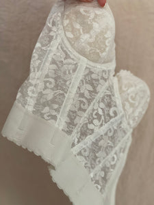 Vintage White Lace Bustier