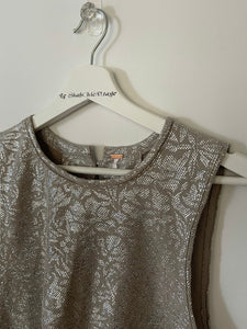 Free People Silver Crop Top