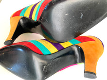 Load image into Gallery viewer, Mario VALENTINO Candy Stripes Kitten Heels
