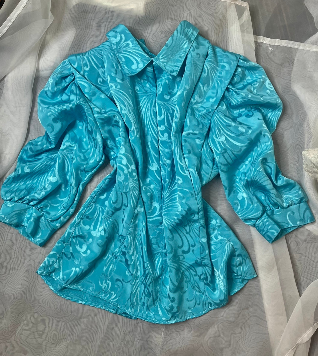 Vintage Aqua Blouse