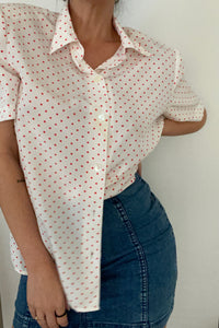 Polka Red Vintage Blouse