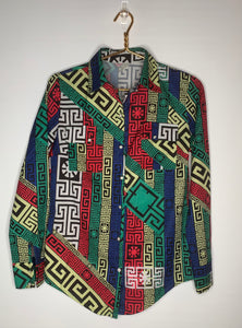 80’s/90’s Colorful Aesthetic Button Down Top