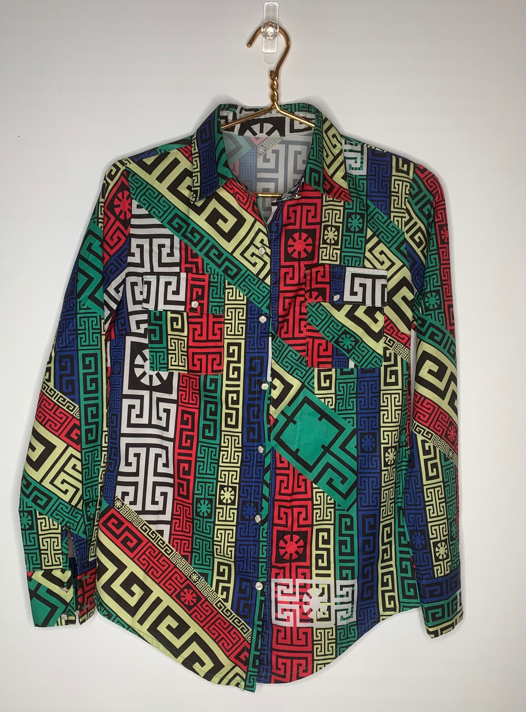 80’s/90’s Colorful Aesthetic Button Down Top