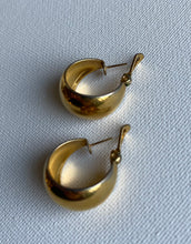 Load image into Gallery viewer, Monet Wide Bottoms Hoops Vintage Earrings
