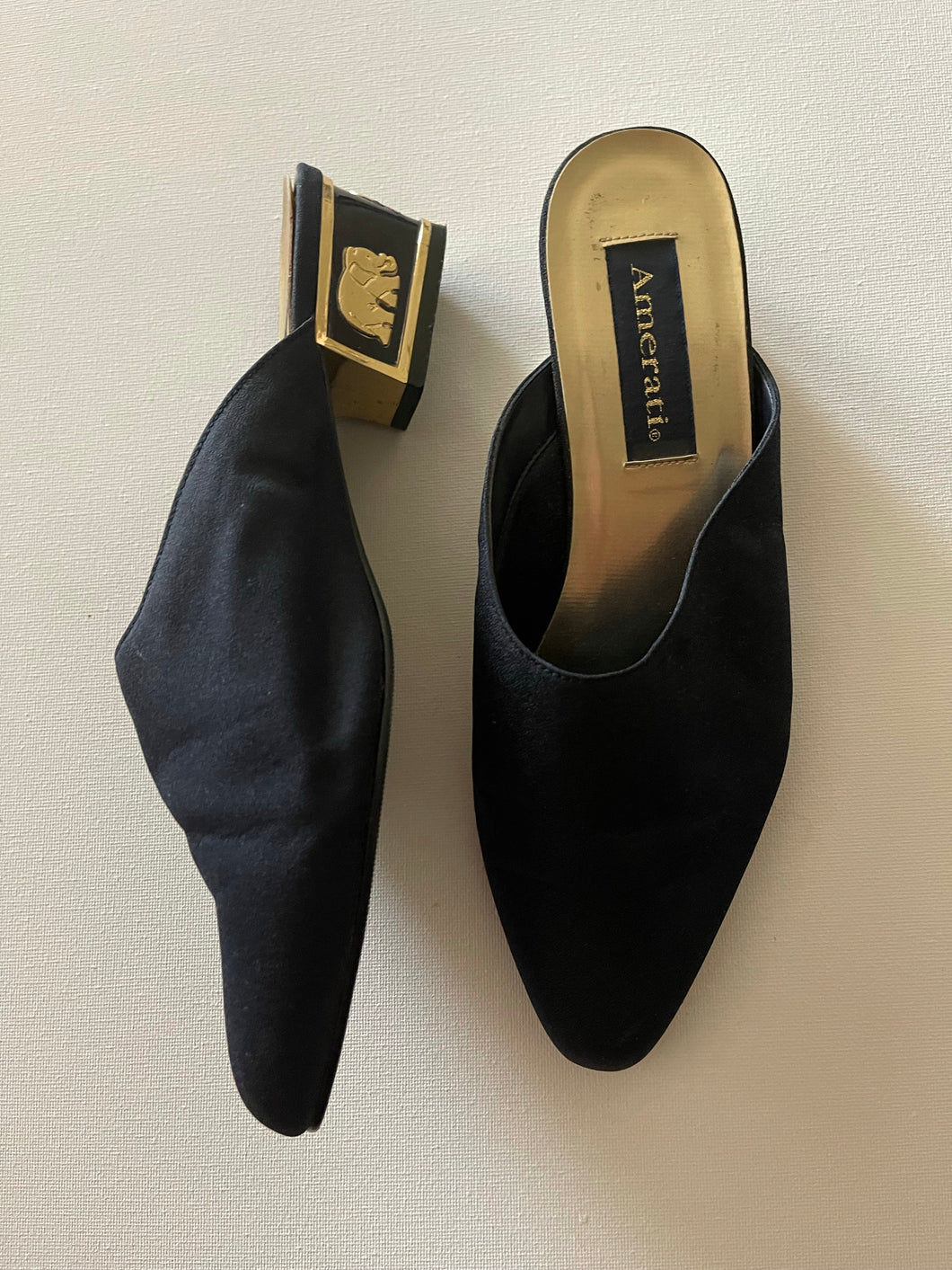 Amerati Black Vintage Mules