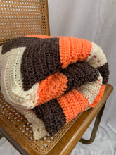 Load image into Gallery viewer, Mid Century Modern Vintage Crochet Afghan Throw Blanket
