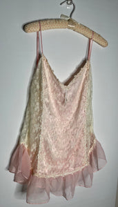 Vintage Lace On Pink Lingerie