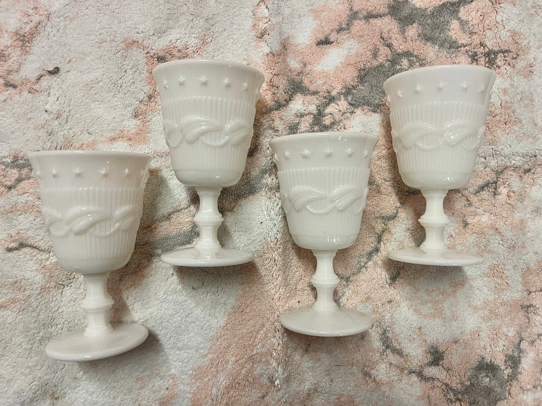 Beautiful Vintage White Milk Glassware