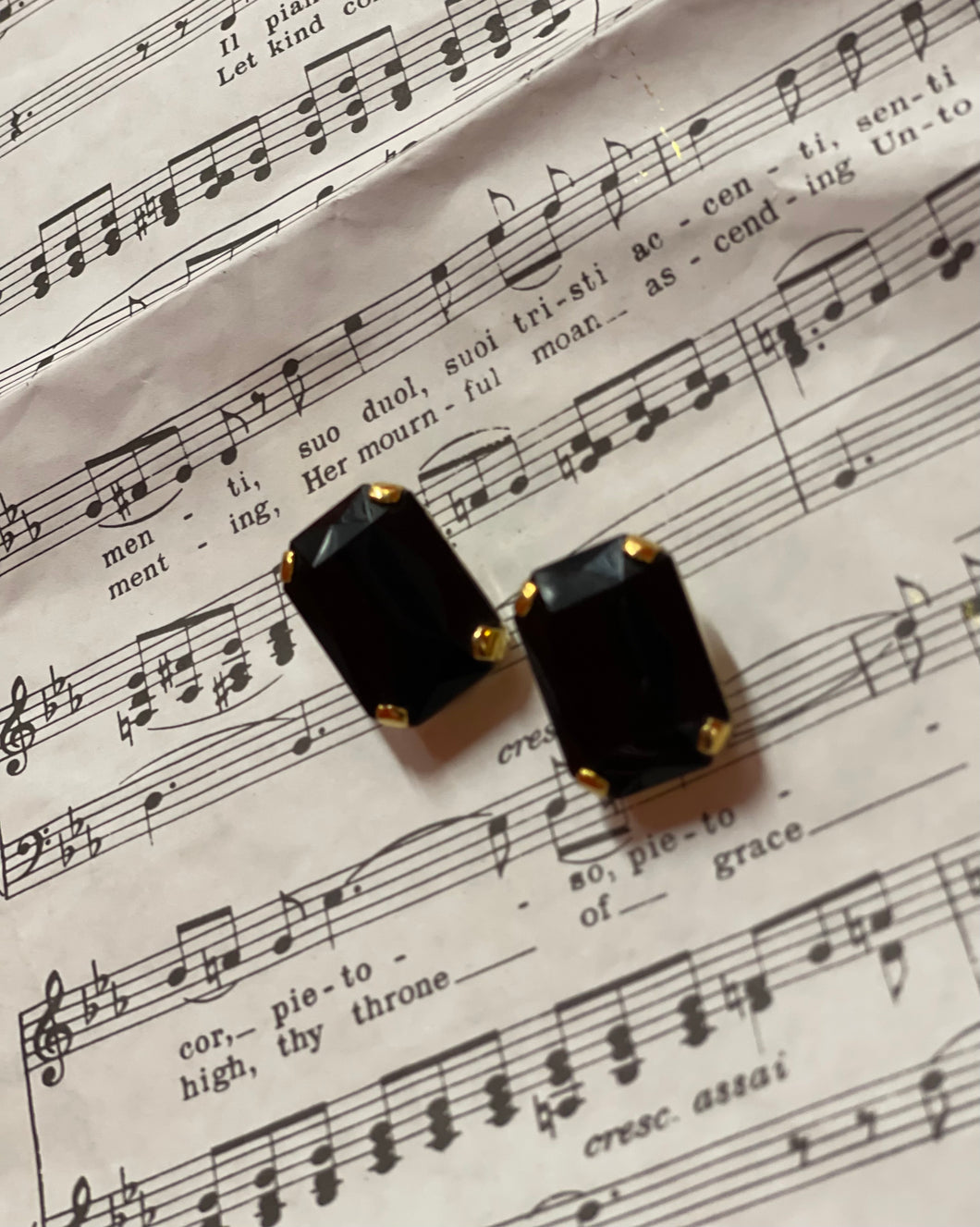 Vintage Black Earrings